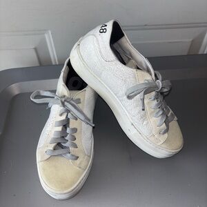 P448 ivory Thea leather platform sneakers size 35 EU 4.5 US